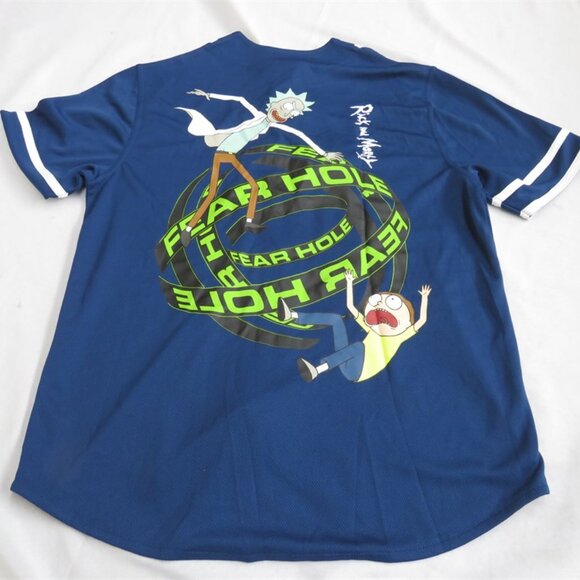 NWT Rick and Morty Graphic Button Up Jersey - Picture 8 of 10